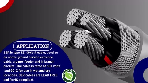 NASSAU ELECTRICAL SUPPLY 2-2-2-4 SER Aluminum Service Entrance Cable Wire (100FT)