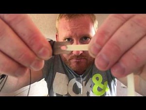 How I tie a flat band to the pouch for an ott Catapult slingshot bandset