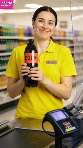 Karma 🍀 at the Grocery Checkout: Instant Cola Chaos! #karma #checkout #shorts