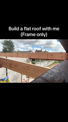 Flat roof frame build #timber #framing #work #job #buildingsite