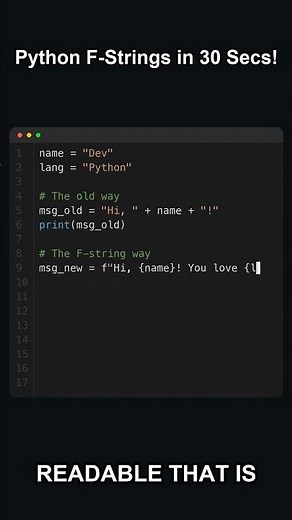 Python F-Strings: The EASIEST Way to Format Strings! ✨