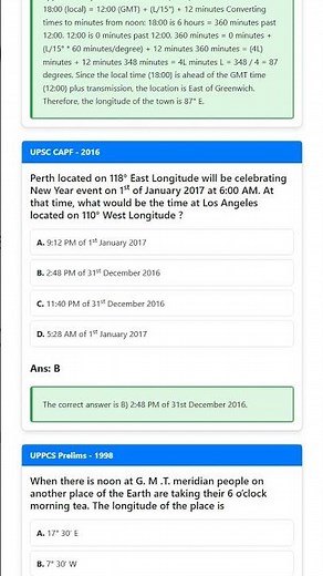 Calculation of Local Time based on Longitude