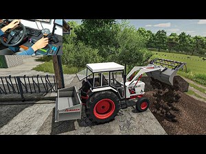 Cleaning Cow Barn with Old tractor | Hori Farming Control System gameplay - FS25