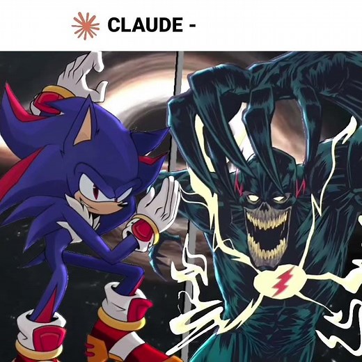 Ai decides who wins⚡🔥|Shadic vs BlackFlash| The Flash | Sonic Nazo Unleashed| #sonic #blackflash