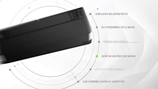 Alienware 510K Low-Profile RGB Mechanical Gaming Keyboard, US Layout - AW510K