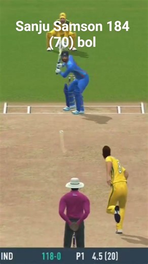 India versus Australia Sanju Samson 184 run (70)bol 🏏🏏🏏🔥#cricket #video #shorts