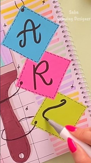 Art | DIY Notebook Cover | Creative & Colorful Design #art #shorts