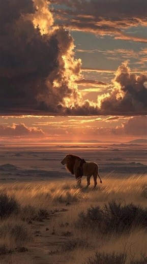 AI Warrior vs Lion | Savage Alpha Fight #shorts