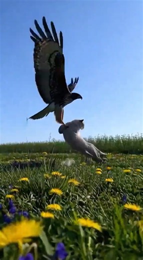 😱 A Cat's Unexpected Snatch by a Hawk! 🦅🐱