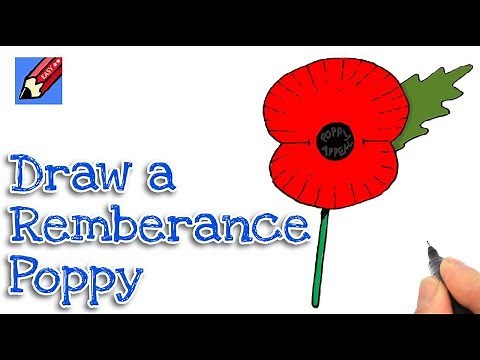 How to draw a Remembrance Poppy Real Easy
