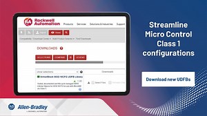 Micro Control Class 1 configurations are simpler than ever, with the new 5032-16CFG UDFBs. Enable faster ArmorBlock 5000 I/O 16-point configurable block to Micro800 2080-Lx0E controller connections with the ability to control and monitor the I/O using a single UDFB. Download now. https://rok.auto/3XZai6w | Rockwell Automation, Inc. | Facebook