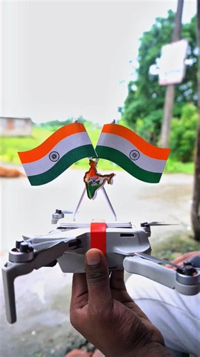 DJI Mini 2 SE Drone with National Flag #viral #drone #dji #india #independenceday #shorts #reels