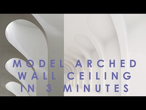 Revit Ceilings Tutorial - modelling workflow of curved wall-ceiling