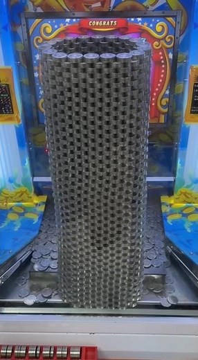 One Push. One Drop. Real Coin Pusher Tension! #coinpusher #pushergame #coin