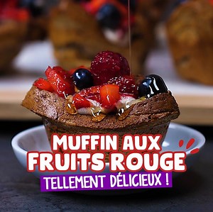 24K views · 266 reactions | Muffin au fruits rouges - le goûter pour faire le plein de vitamines ! | Recette Facile | Facebook