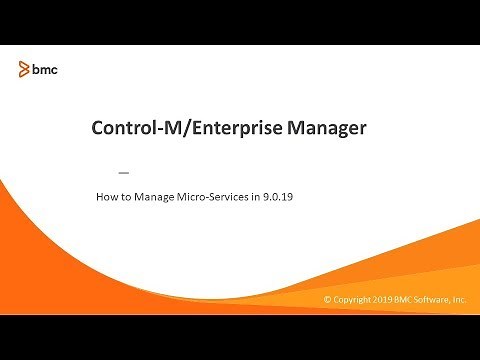How to manage Micro-Services in in Control-M/Enterprise Manager 9.0.19