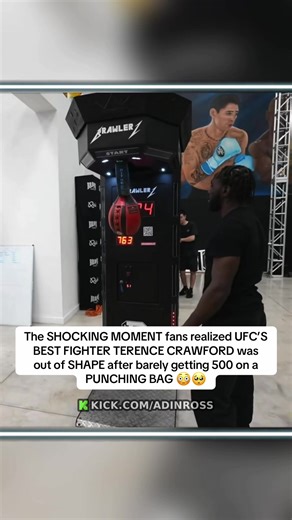 The SHOCKING MOMENT fans realized UFC’S BEST FIGHTER TERENCE CRAWFORD was out of SHAPE after barely getting 500 on a PUNCHING BAG 😳🥺 #fyp #adinross #terencecrawford #ufc