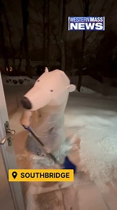 Even this polar bear in #Southbridge needed to shovel a path because there was so much snow. Click here to see more videos and photos and to submit your own: https://tinyurl.com/3hx3rvc7 | Western Mass News