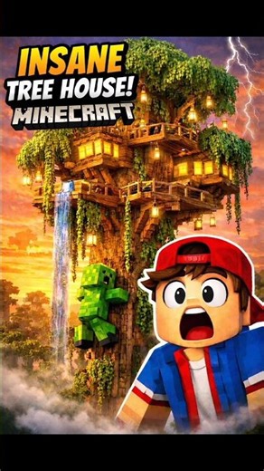 I Built the ULTIMATE Tree House in Minecraft! 🌳🔥#minecraft#gaming#gamerfleet#shortvideo