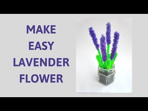 Pipe cleaner crafts - LAVENDER FLOWER