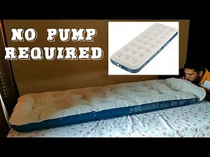 How to inflate Camping Air Mattress without Pump, Decathlon Air Basics 70 Single Person Mattress