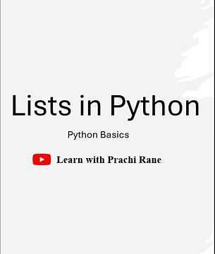 Lists in Python | Python Basics for Beginners
