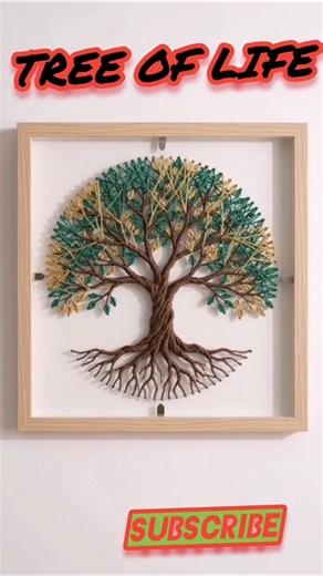 DIY String Art Tree of Life – Beautiful Wall Decor Tutorial.#Tree#trending#life