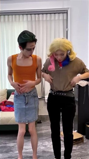 Harley Quinn and the Joker get dressed in the wrong way。#Harley Quinn #joker
