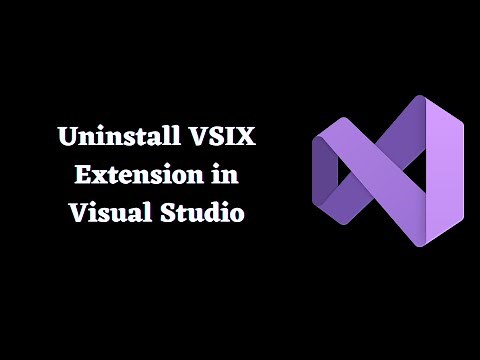 How to Uninstall VSIX Extensions in Visual Studio ?