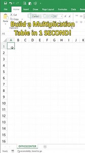 Build a Multiplication Table in 1 SECOND! ⚡ #excel #dataextractor #exceltips #dataanlysis #shorts