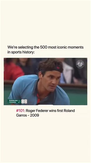 athlcore | On June 7, 2009, Roger Federer finally conquered Roland-Garros. In the final in Paris, he defeated Robin Söderling in straight sets, 6–1,... | Instagram