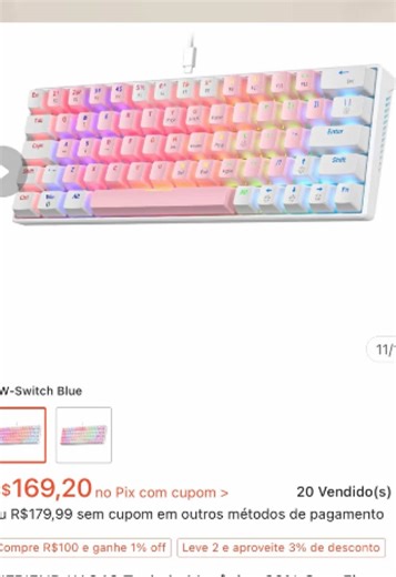 Teclado lindo voltou @ZIFRIEND Computer Accessories @ZIFRIEND Official Store #teclado #setup #game