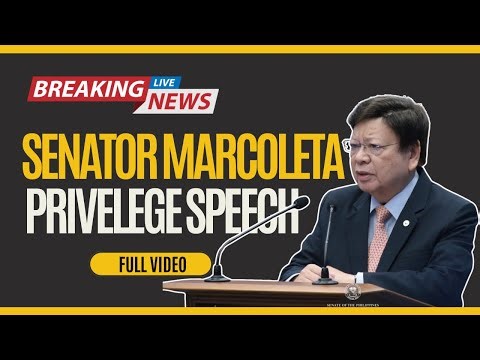 SENATOR RODANTE MARCOLETA PRIVILEGE SPEECH FULL VIDEO.