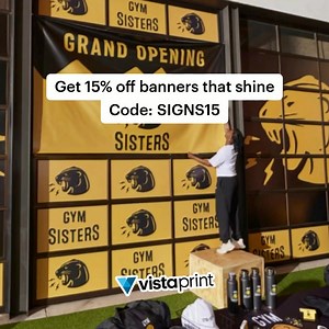 Get 15% off signage that turns passersby into full-fledged customers. Use code SIGNS15 at checkout. | VistaPrint