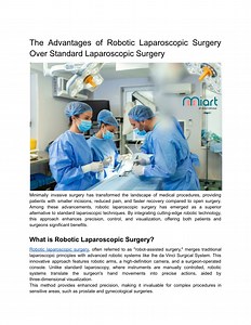 The Advantages of Robotic Laparoscopic Surgery Over Standard Laparoscopic Surgery - SlideServe
