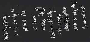 What is electron affinity and electro negativity... | Filo