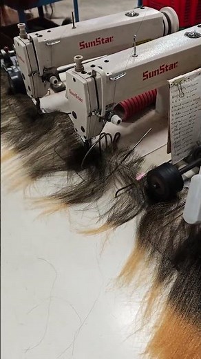 How to make a synthetic wig using a sewing machine: wig manufacturing process. #wigs #hairstyle