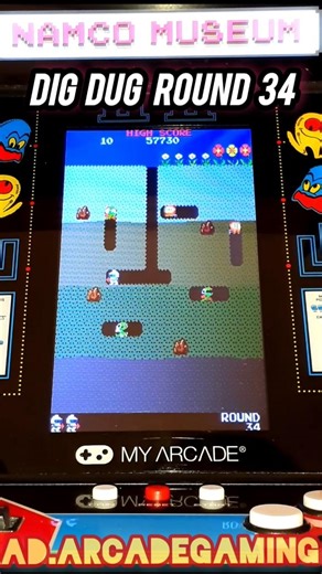 Dig Dug Round 34 ☆ Namco Museum Mini Player