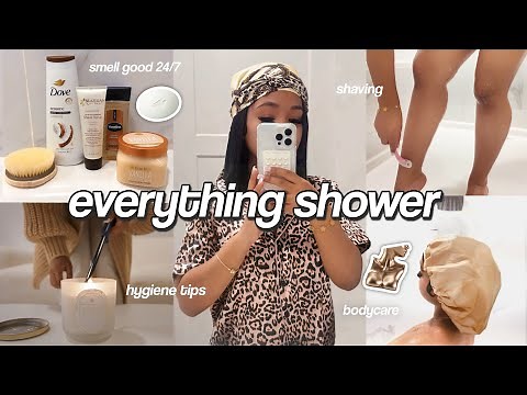 MY EVERYTHING SHOWER ROUTINE ♡ skin, hair & body care, shaving, hygiene tips