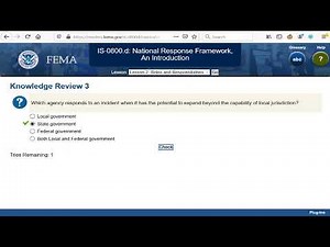 Emergency Rapid Response Team IS-800.D Training Session