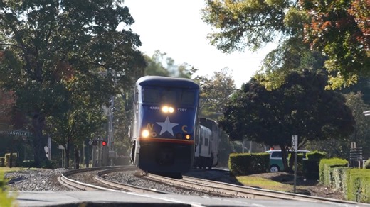 1.9K views · 32 reactions | Amtrak 74 at Thomasville NC with double PHI's 11/1/25 | Tyler Wenda | Facebook