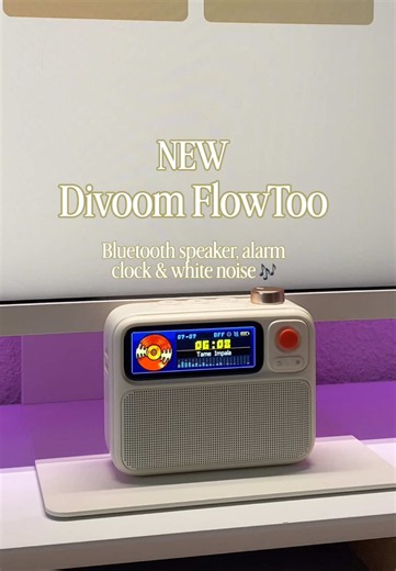 New Bluetooth speaker/alarm clock for my desk setup! 🤩🩺 Divoom always comes out with the cutest tech! #desksetup #deskaccessories #deskdecor #divoomspeaker #desk