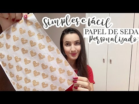 Aprenda a fazer papel de seda personalizado GASTANDO POUCO - Para usar ou vender | RENDA EXTRA