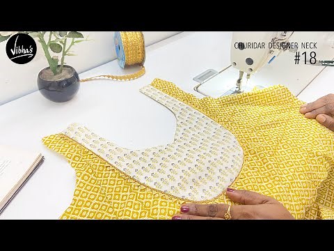 Churidar Neck Designs | Churidar neck cutting and stitching in Tamil | Vibha's Fashion
