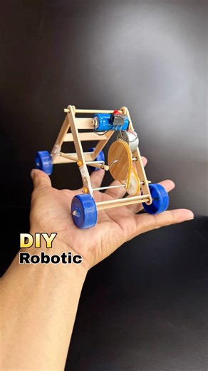 diy kreatif robot stik dari dinamo DVD