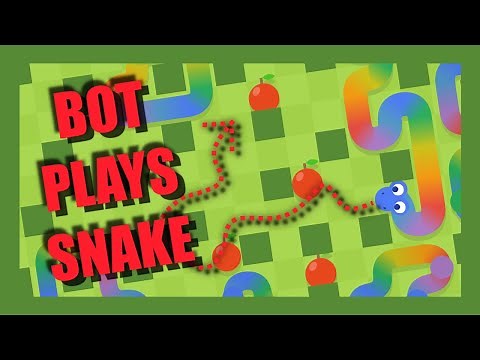 Bot Plays Google Snake! | Large map with Walls