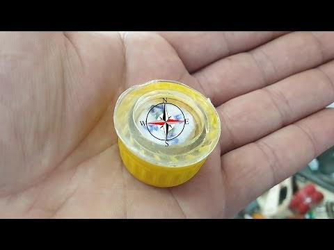 How to make a Magnetic Compass from Plastic Bottle - DIY Compass