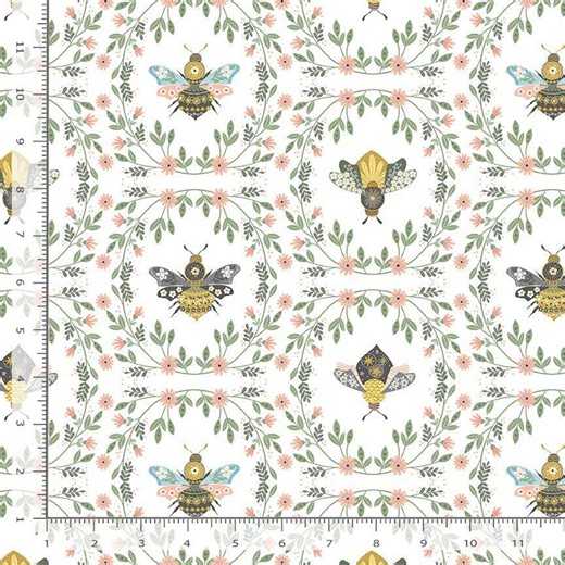 Sting Like a Bee, Dear Stella D3281 White 100% Cotton - Etsy