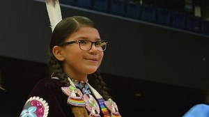 Florence Osawamick, 12-year-old pow wow dancer