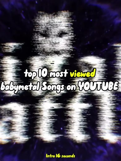Top 10 Most Viewed Babymetal Songs on YouTube